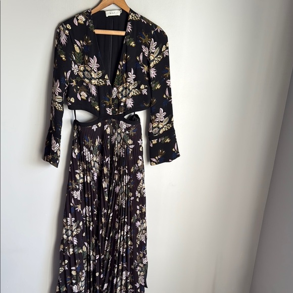 A.L.C. Josefa Silk Midi Dress 8 - Picture 3 of 14